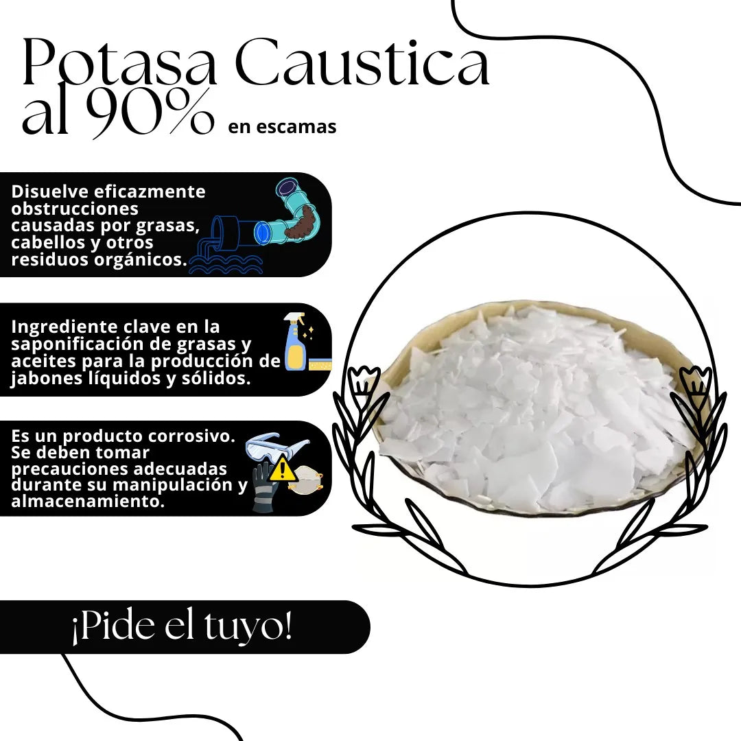 Potasa Caustica Al 90% X 1kg