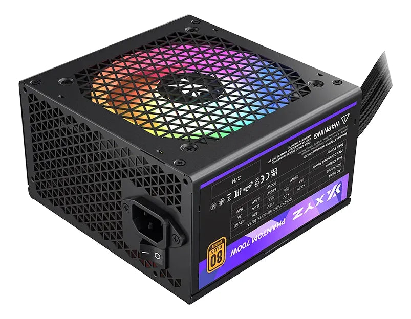 Fuente Poder Xyz Phantom 700w Argb 80+ Bronze Color Negro