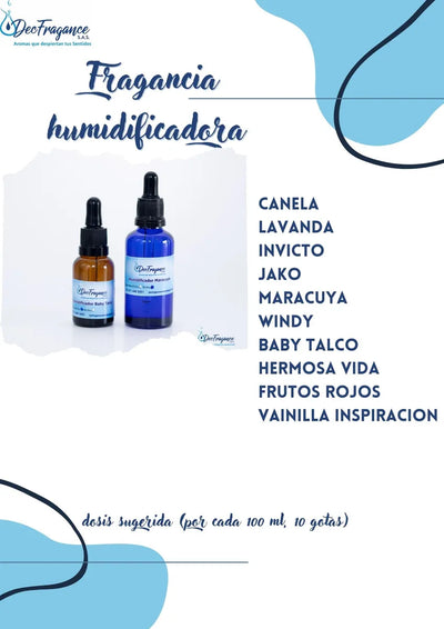 Esencia Fragancia Hidrosoluble Para Humidificadores Kit X 5