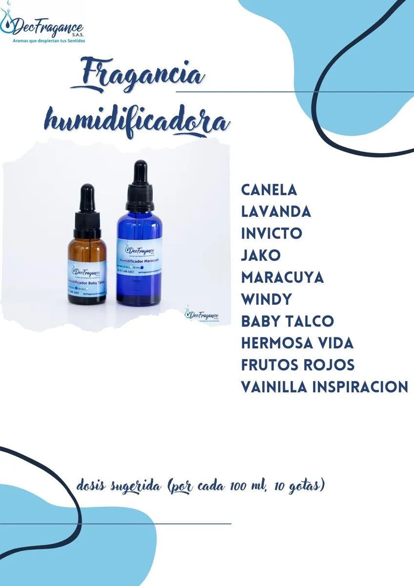 Esencia Fragancia Hidrosoluble Para Humidificadores Kit X 5