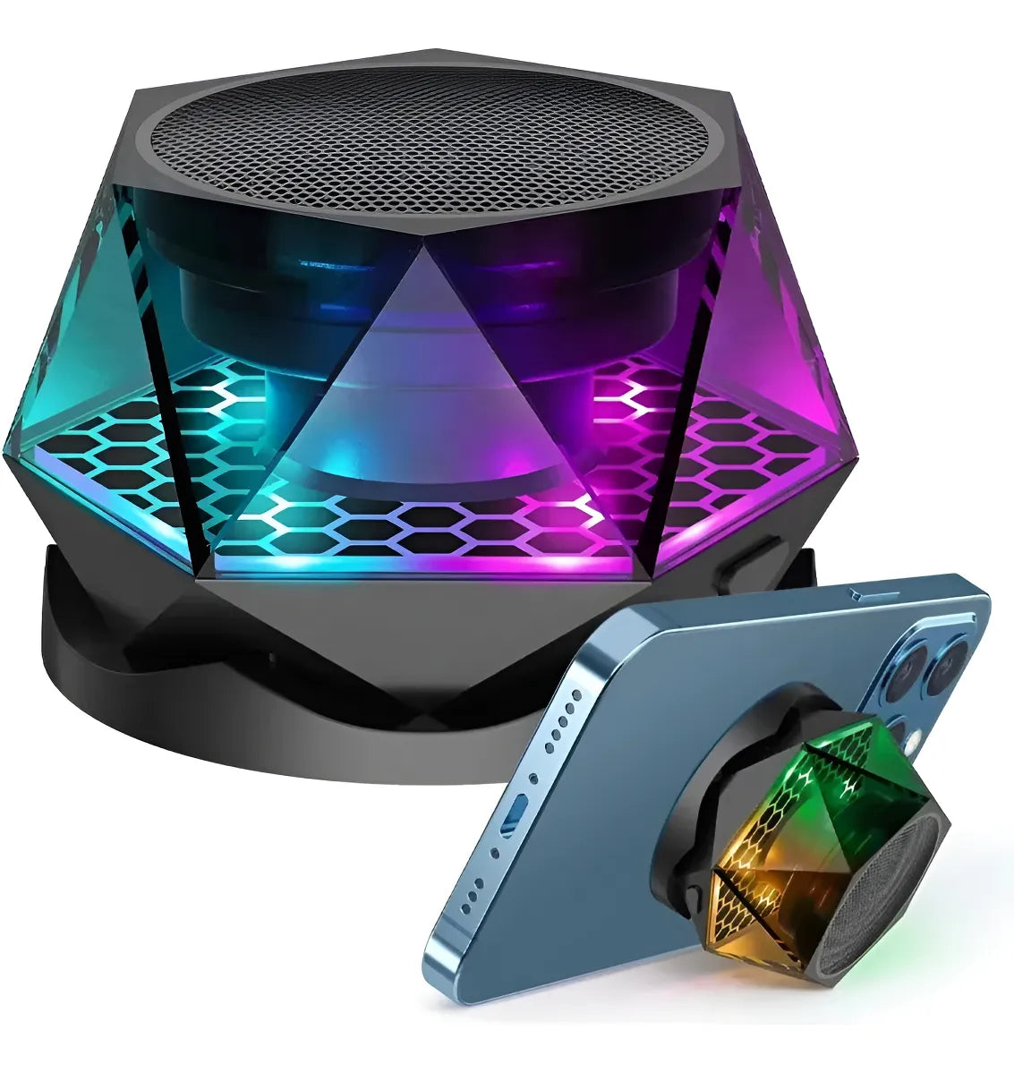 Altavoz Bluetooth Magnetico Parlante Inalámbrico Negro