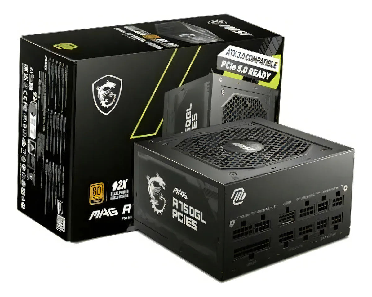 Fuente De Poder Msi Mag A750gl Pcie5 750w 80plusgold Fullmod