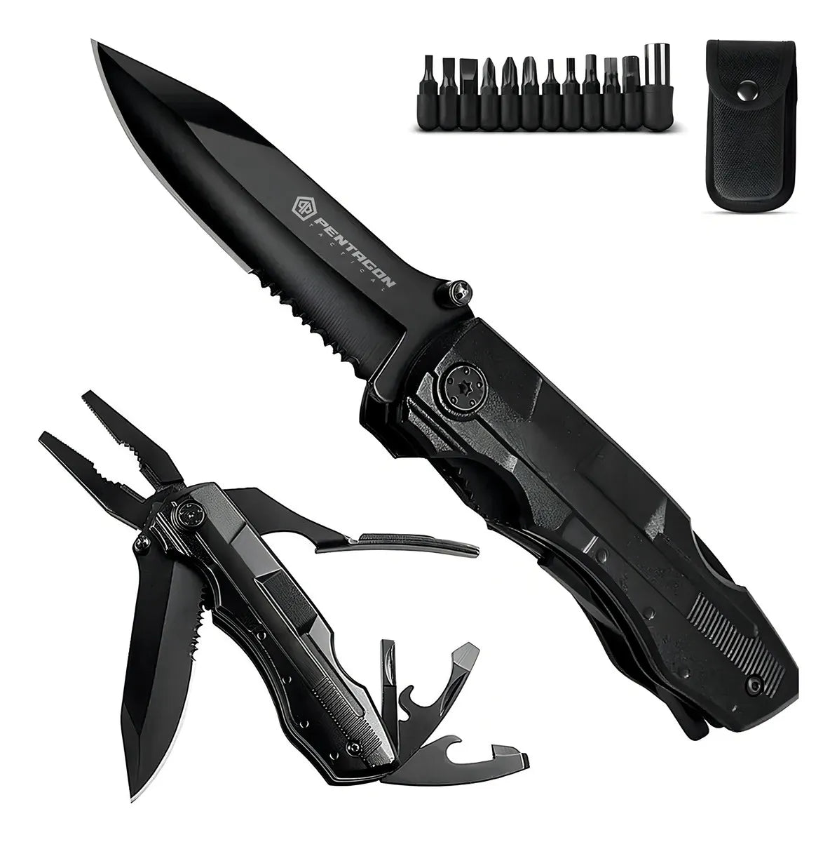 Cuchillo Tactico Navaja Multiherramienta Pentagon Camping