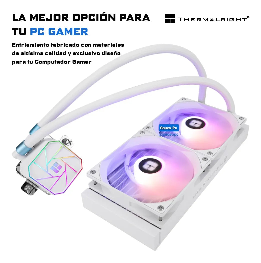 Refrigeracion Liquida Ta 240 Mm Argb Lga 1700 Am5 Am4 Blanca