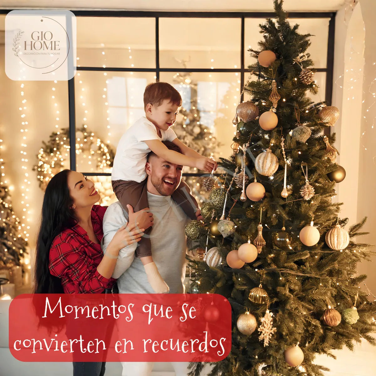 Arbol De Navidad Cascada 2.25m 1145 Puntas Gio Home Pino Navideño Look Natural Base Metalica Artificial Para Decoracion Con Bolas Adornos Extension Cintas Bombillos Botas Campanas Luces Estrella Noel