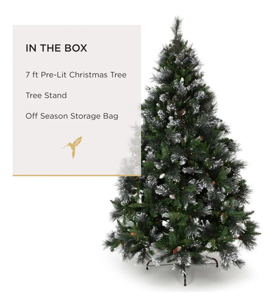 Papyrus Arbol De Navidad Artificial Preiluminado De 7 Pies,