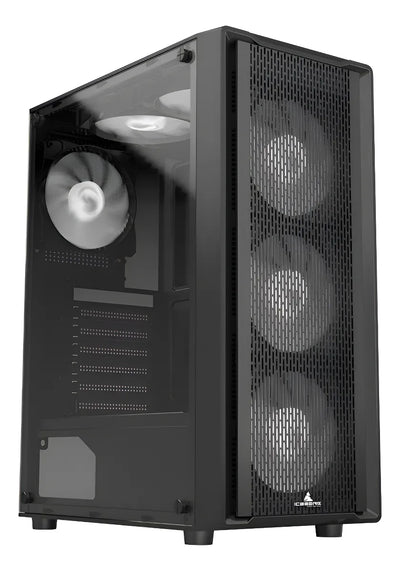 Gabinete Gamer Iceberg Flow C Dark Edition 6 Fans No Led Negro