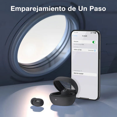 Audifonos Bluetooth Inalambricos 1Hora In-Ear Manos Libre Buds AUT208N Bluetooth 5.3 Para Celulares Color Negro