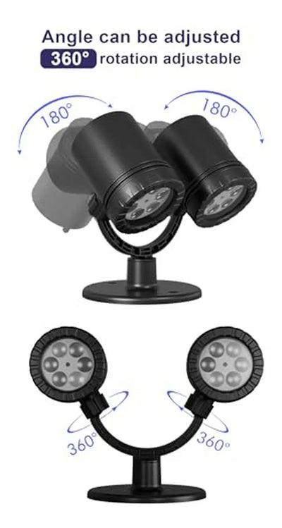 Luces Proyector Navideñas De Doble Cabeza, Zbpp Led Exterior