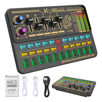 Hosabely Mezclador De Audio Con Efectos, Tarjeta De Sonido .
