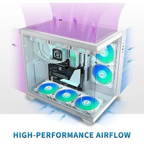 Carcasa De Torre Pc Atx 5 Ventiladores Pwm Argb Color