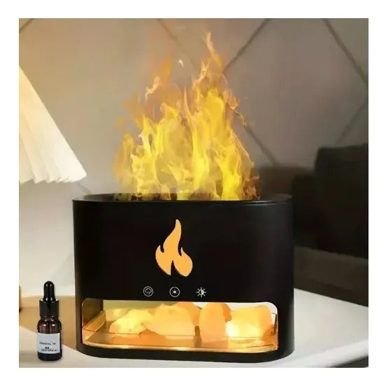 Humidificador Difusor Aromas Diseño Chimenea + Esencia Blanco