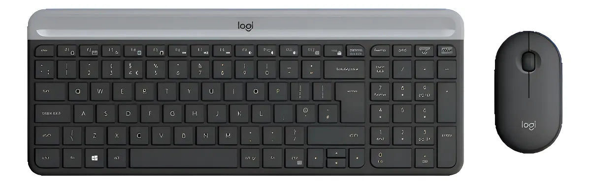 Teclado Logitech + Mouse Mk470 Wirelees Slim Usb Color Del Teclado Negro