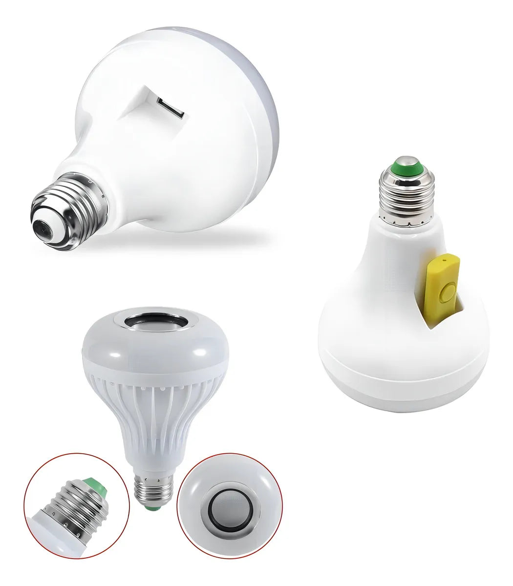Bombillo Parlante Con Bluetooth Multicolores Súper Oferta. Color Blanco