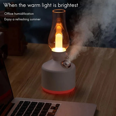 Difusor De Aromas Humidificador Lampara Retro + Esencia Aleatorio