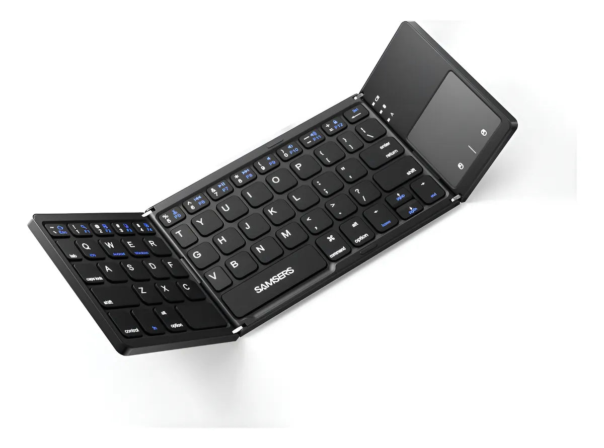 Mini teclado Bluetooth plegable ultrafino con panel táctil Genérica B033 Gris oscuro