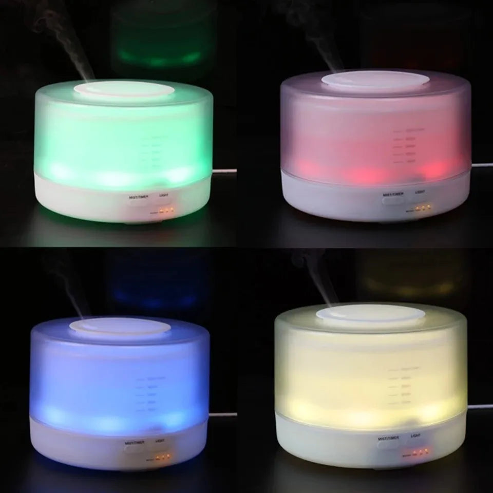 Difusor De Aromas 500ml Control Remoto Humidificador+esencia - Madera