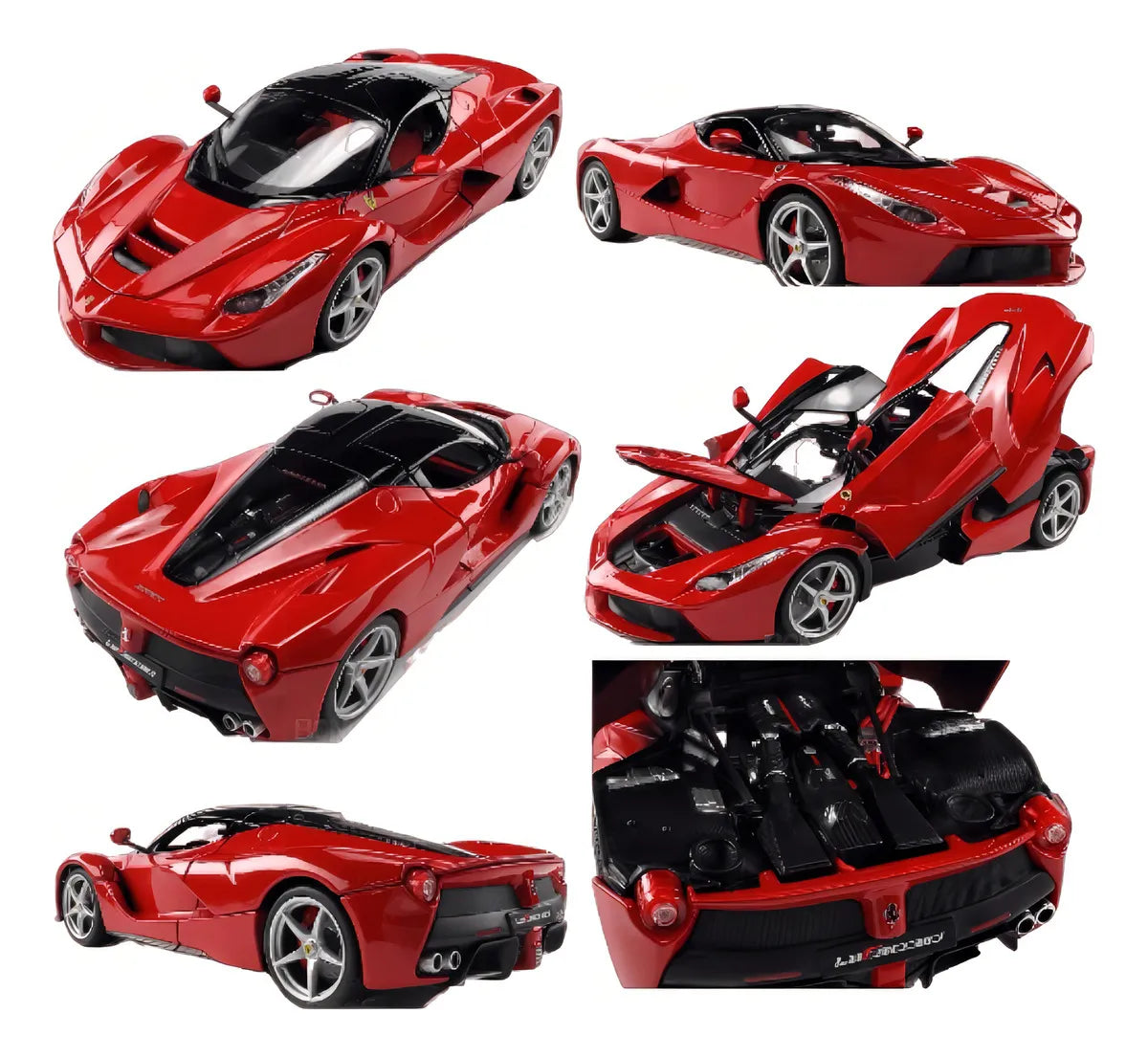 Auto a escala Bburago LaFerrari color rojo