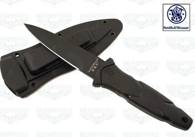 Cuchillo Tactico De Cuello Daga Smith And Weason Hrt Puñal Negro