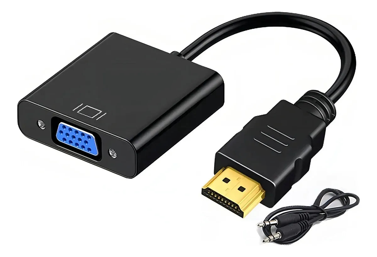 Cable Adaptador HDMI a VGA Gomita 1080p con Audio Xbox PS TV PC