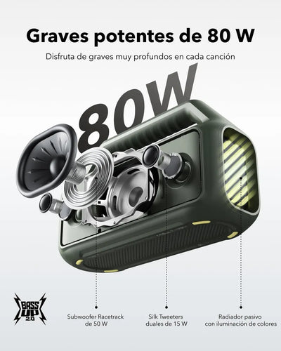 Bocina Anker SoundCore Motion Boom Plus IPX 7 color verde