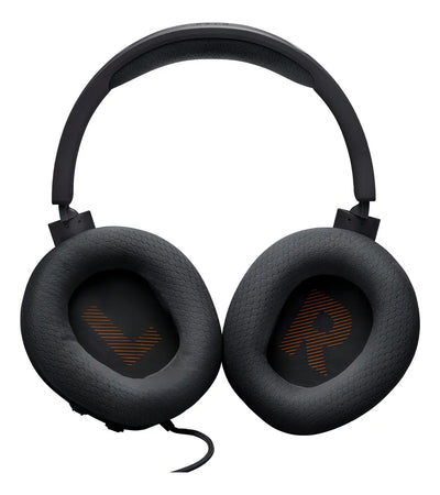 Auriculares Jbl Quantum 100m2 para jugadores con cable y micrófono, color negro