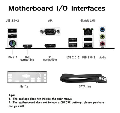 Motherboard Board B450 Am4 Placa Base B450 Amd Ryzen Negro