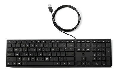 Teclado Alámbrico Hp 320k Qwerty Inglés Us Color Negro