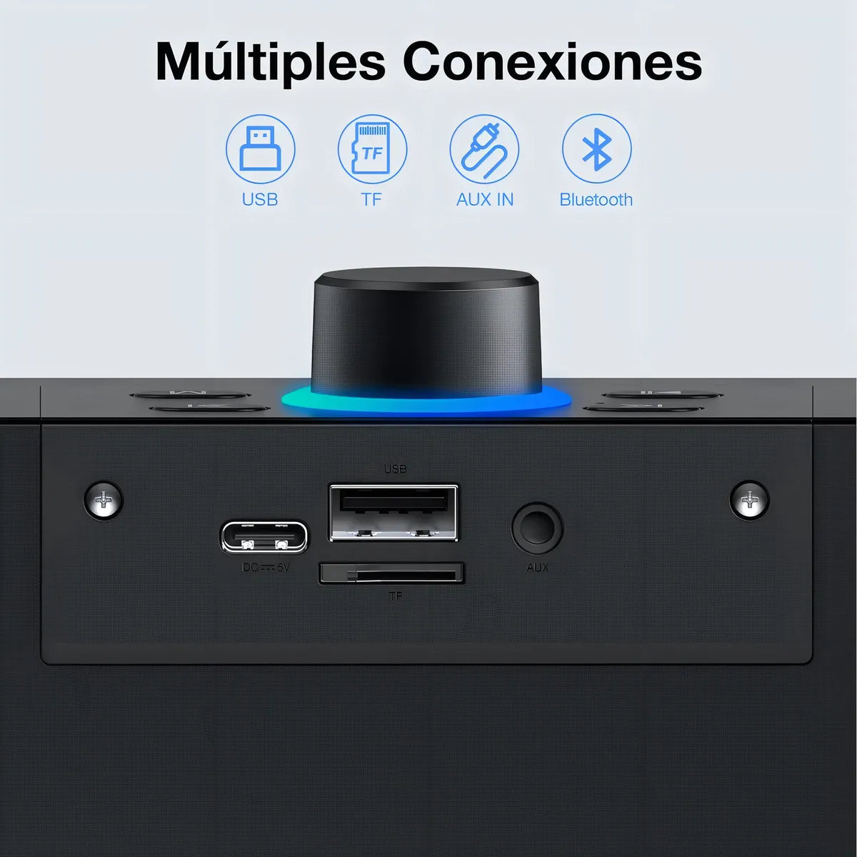 Bocina Multimedia Bluetooth 1hora Color Negro