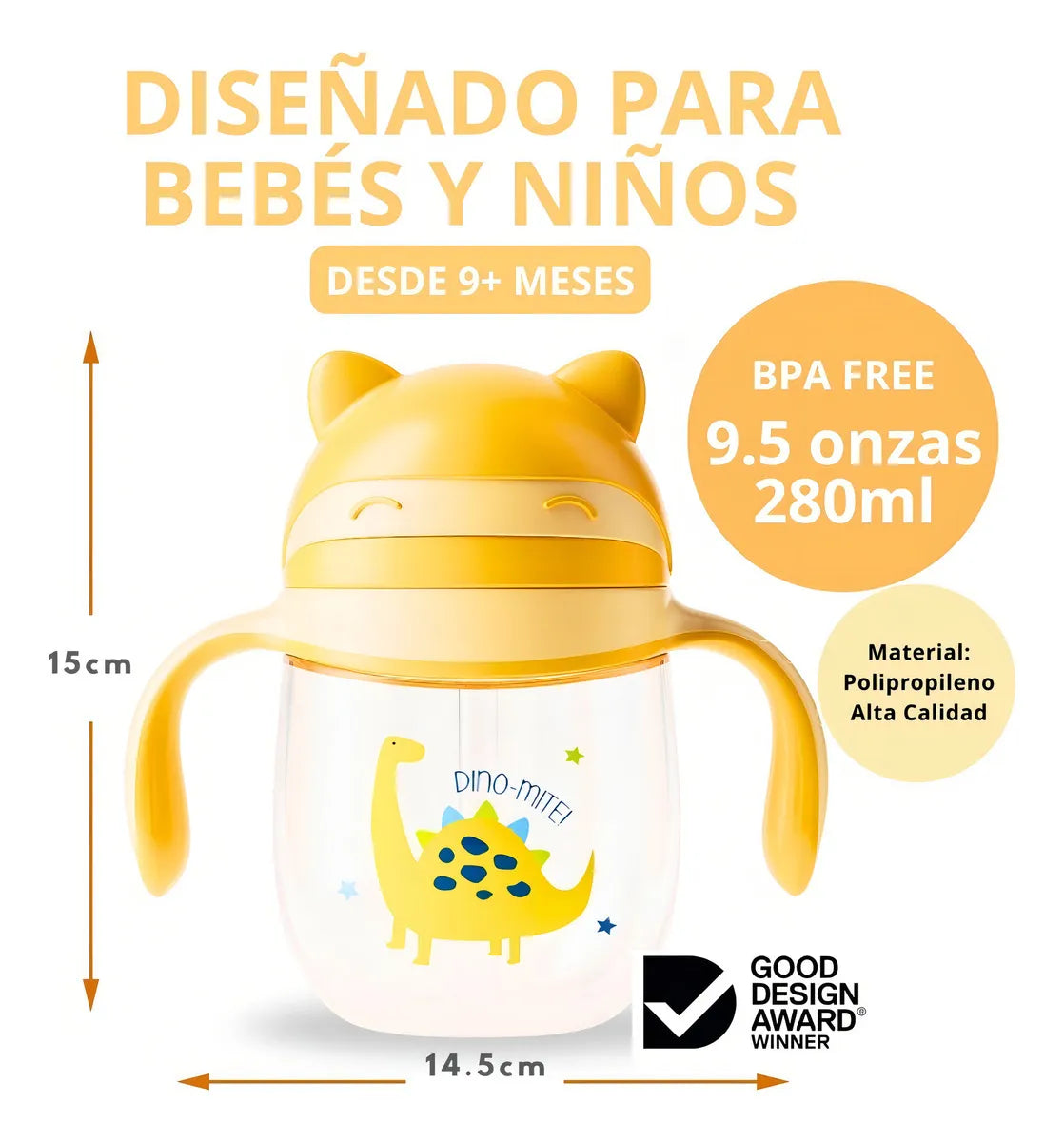 Vaso Entrenador Para Bebe Pitillo 360° Tritan Con Colgadera Color Verde Musgo