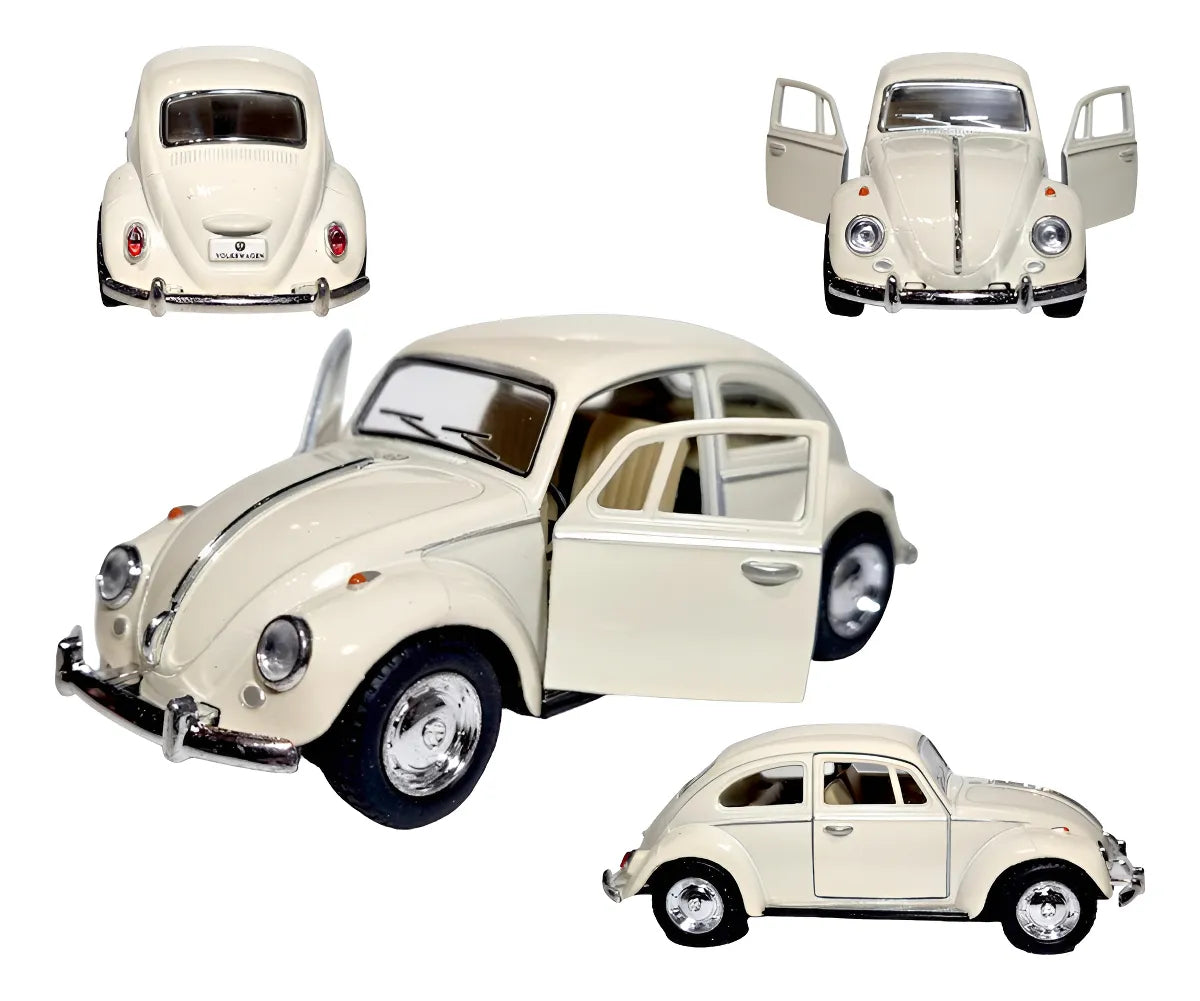 Volkswagen Beetle Beige 1967 KT5057d 75 en miniatura de metal
