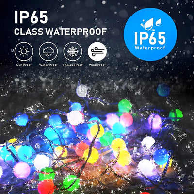Luces Led Navideñas Efecto Arcoíris Decoración Hogar Habitación Navidad Control App Bt 10 Metros 66 Luces Marca Dosyu Modelo Bsl10