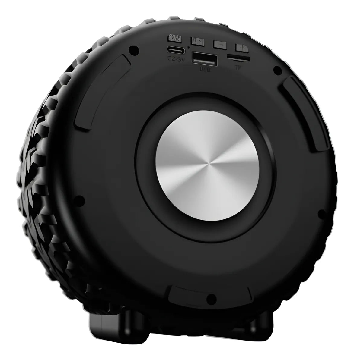 Parlante Bluetooth Llanta Celular Computador Radio Luces Rgb Negro