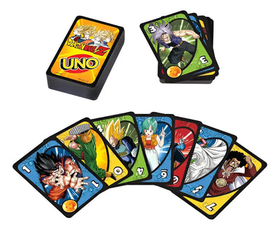 UNO Dragon Ball Z Edición Especial Fanático Colección Juego Mesa Manga Super Saiyan Wild Shenron Wish Card 112 Cartas Regalo Anime Adultos Niños 2 a 10 Jugadores Edad 7 Plus Noche Juego Familiar