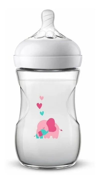 Set De 3 Biberones Elefantes Rosas Phiips Avent
