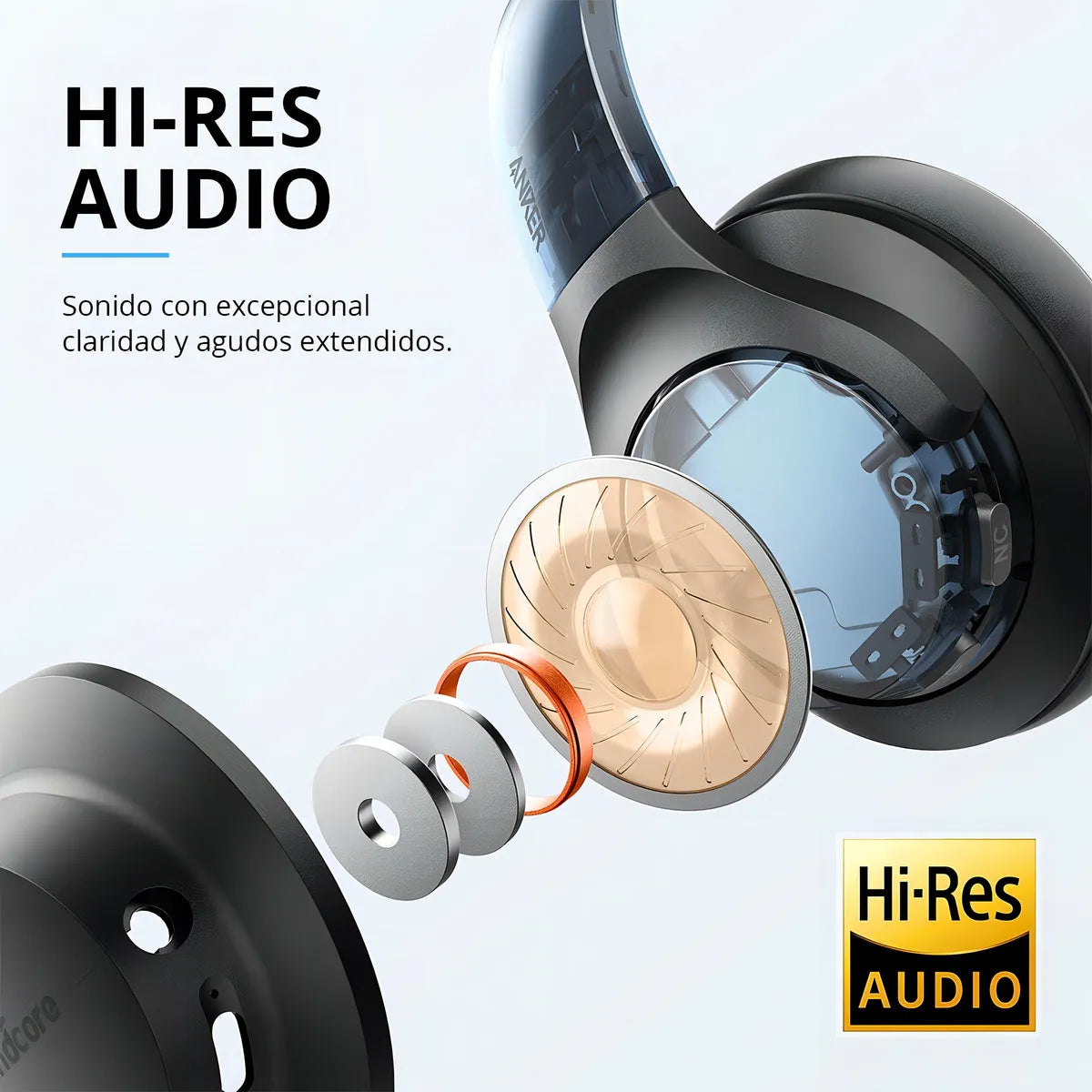 Fone de ouvido over-ear sem fio Soundcore Life Series Life Q20 A3025 black