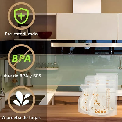 Bolsas Para Almacenar Leche Matern 50 Pcs Con Bolígra
