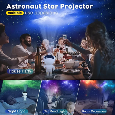 Proyector Lámpara Luz Led Galaxia Astronauta Ho442 Color De La Estructura Blanco