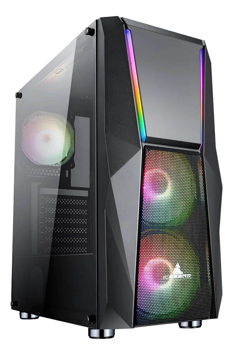 Gabinete Gamer Iceberg Z10 Plus Eatx Argb 5 Ventiladores Negro