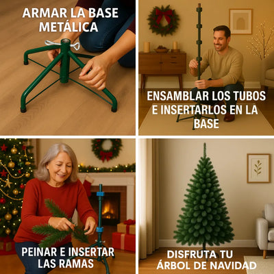 Árbol De Navidad Pino Escoces 2.25m Verde 1349 Ramas