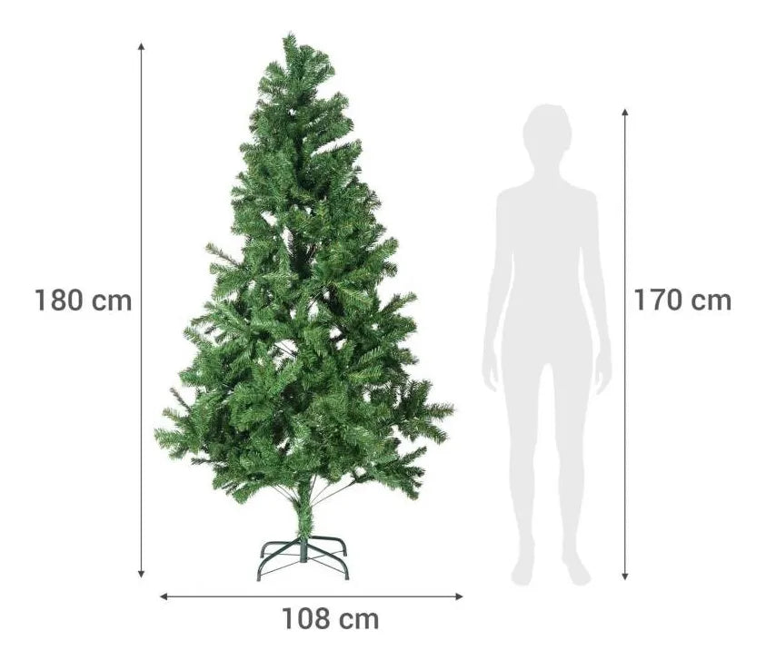Arbolito De Navideño 712 Ramas 180cm Pvc Decoración Navidad Verde