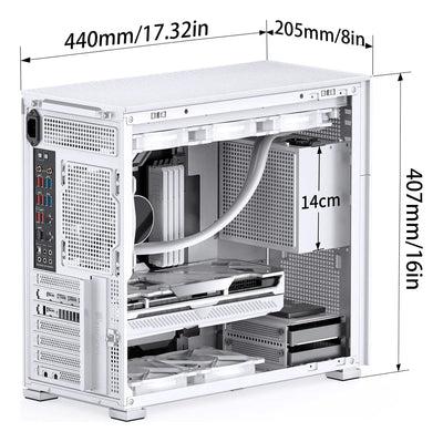 Jonsbo D41 Mesh Sc Carcasa Para Computadora Atx Con Pantalla