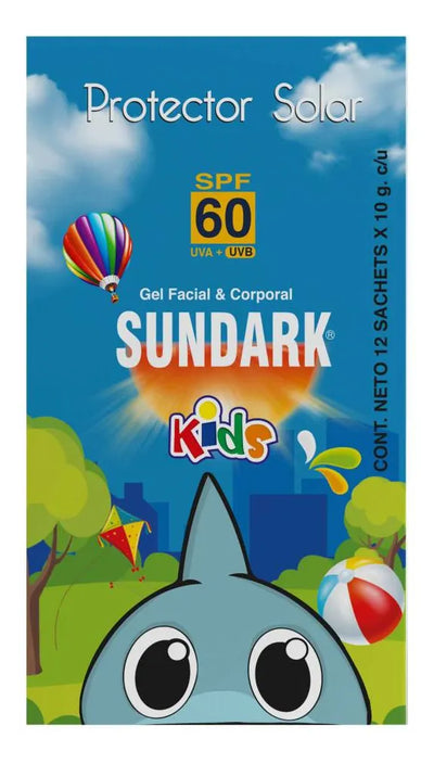 Protector Solar Arawak Sundark Kids Spf 60 Sachet 10 Caja 12