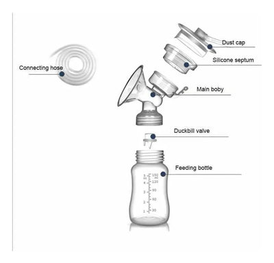 Biberon Completo Repuesto Para Extractor Real Bubee 7 Partes