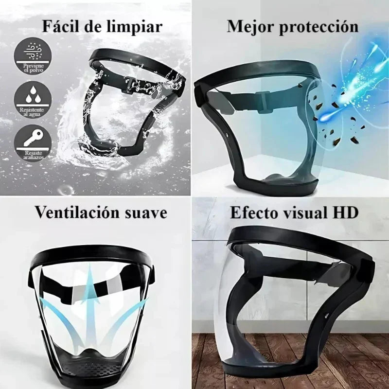 Máscara Protectora de Cara Completa Anti-Empañante + 5 Filtros