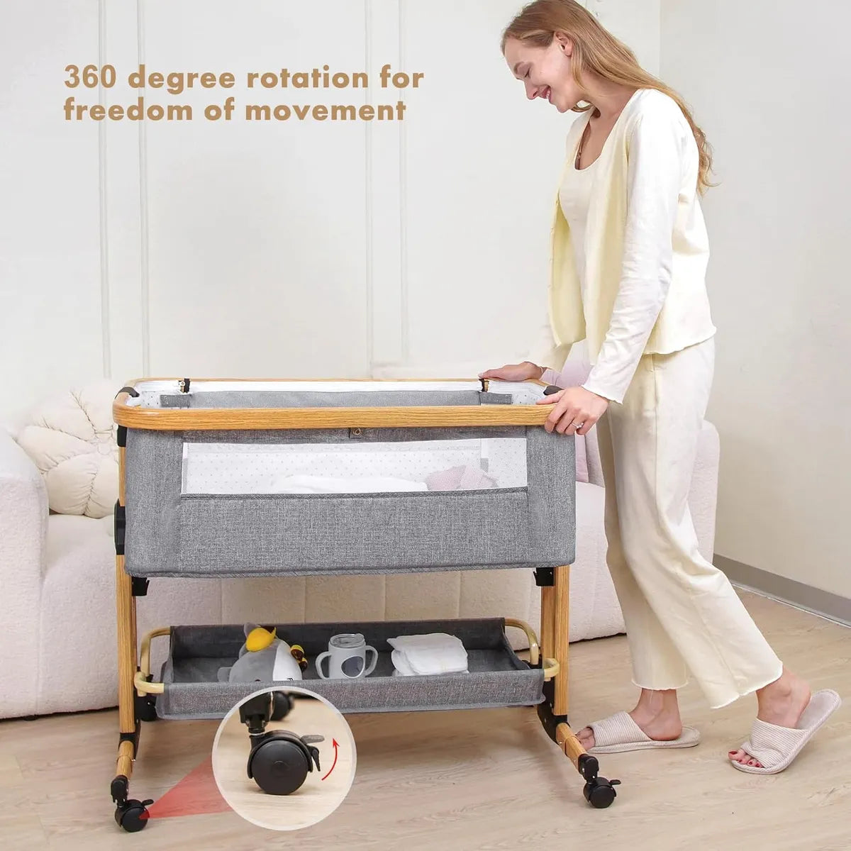 Cuna Lateral 3 En 1 Ultra Práctica Para Bebés