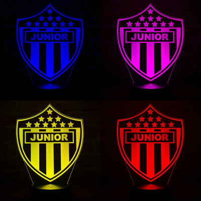 Lámpara De Noche Led Junior Holograma Decoración Regalo Negra