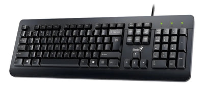 Kit de teclado y mouse Alámbrico Genius KM-160 de color negro- En español