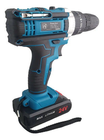 Taladro Percutor Inalambrico Wt Mandril 3/8 Color Azul Frecuencia 60