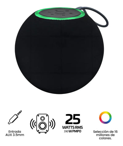Parlante Inalámbrico Vta 25w Sphere Beat Color Negro